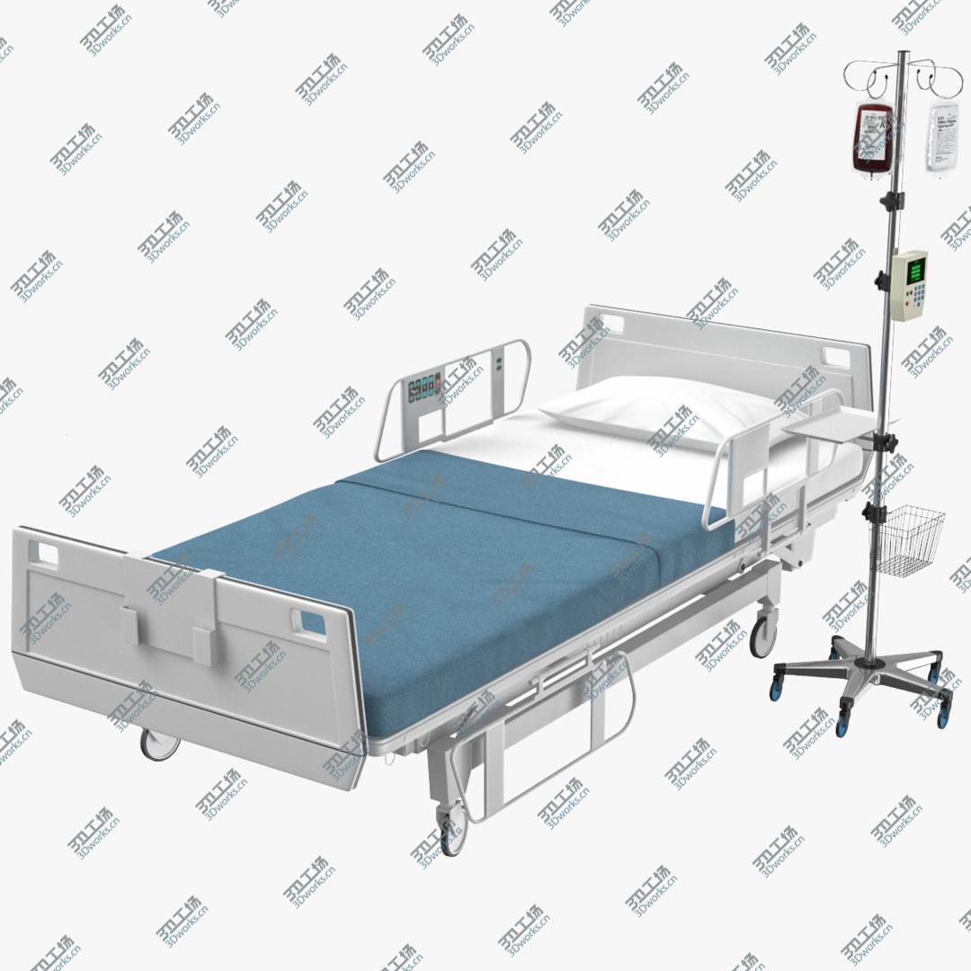 images/goods_img/202105072/3D Hospital Bed WIth IV Stand 3D Model model/1.jpg